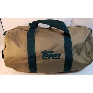Rare Vintage Topps Baseball Executive Promo Canvas Duffle Travel Bag Green Trim